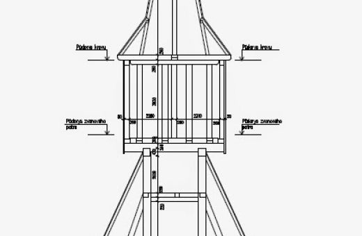 Technický výkres zvonice